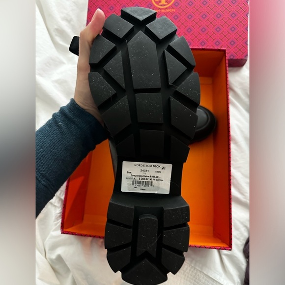 Tory Burch Lug shoe boot black new with box size 11 women’s - Picture 4 of 8